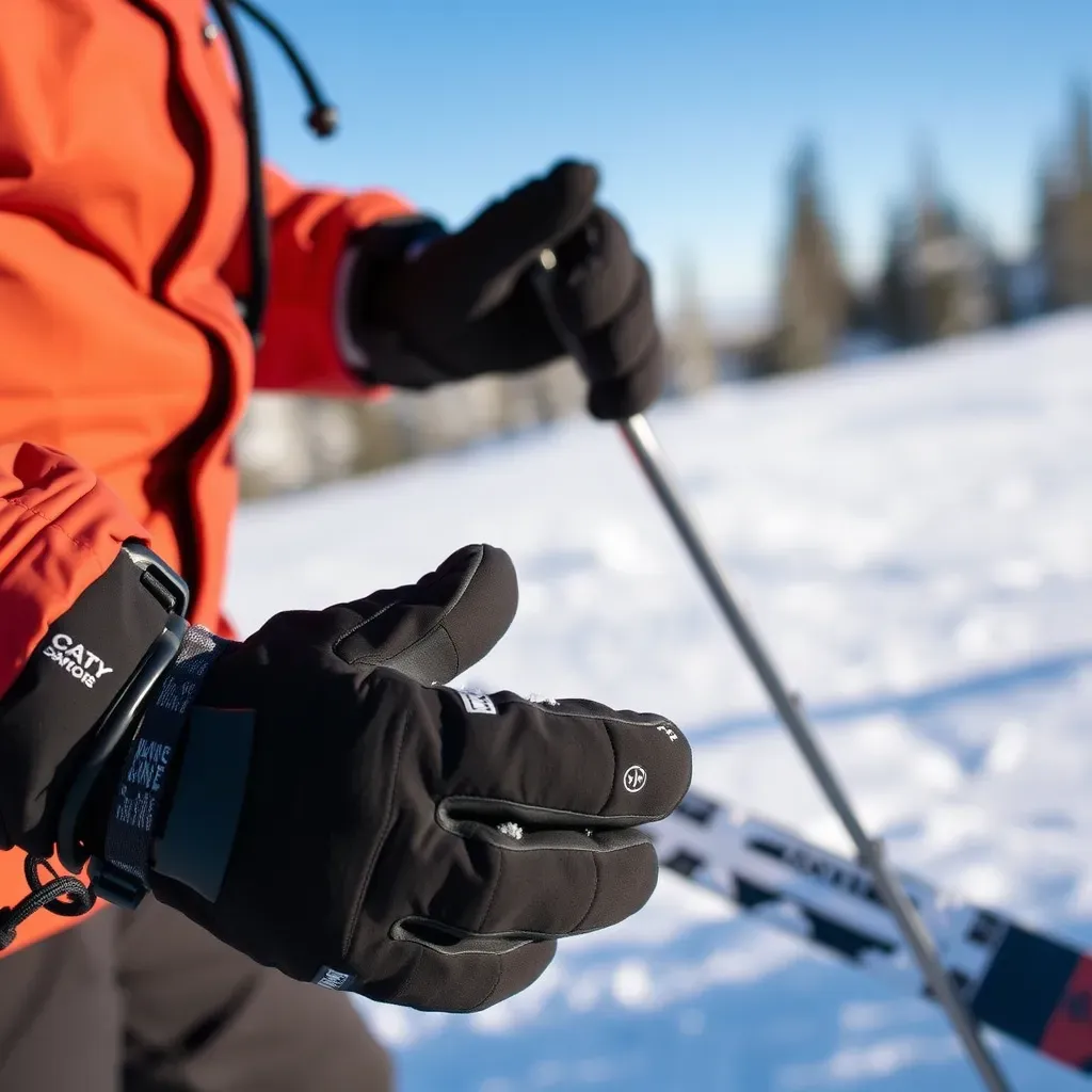rękawice narciarskie z długim mankietem